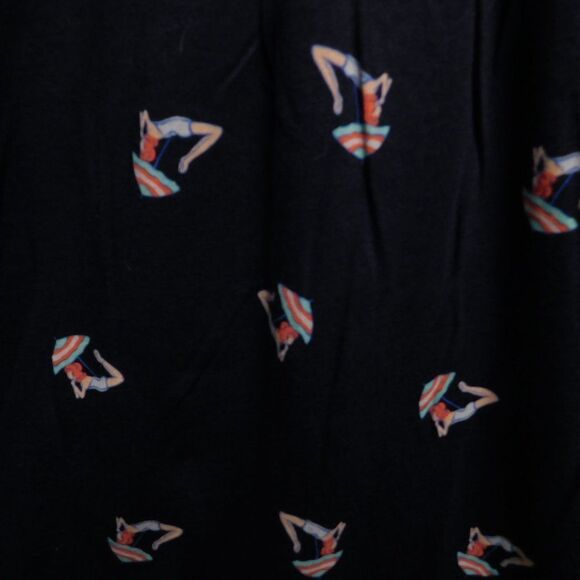 Boden Sz 10 Swimming Girls Print Navy Knit Dress EUC - Picture 4 of 4